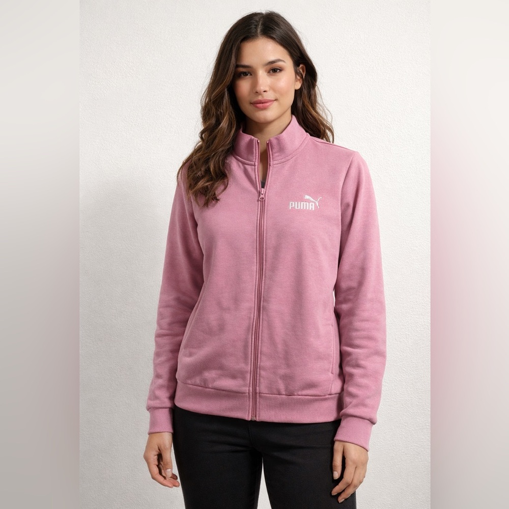 Puma Rose Pink Zip-Up Track Jacket